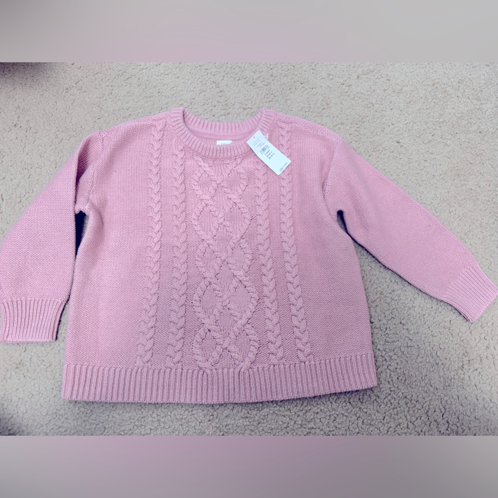 NEW Gap Girls 4/4T Long Sleeve Pink Sweater - Beauitful